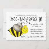 ハッピービーデイ バンブリー黄色のハチミツ ハチ誕生日 招待状 (正面)