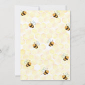 ハッピービーデーの最初の誕生日の招待状 招待状 (裏面)