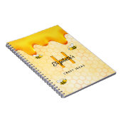 ハッピービーハニーが滴るクラフトアイデア大学用罫線入り ノートブック (右側)