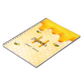 ハッピービーハニーが滴るクラフトアイデア大学用罫線入り ノートブック (左側)