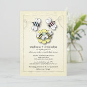 ハッピービーファミリーカップルツインズベビーシャワー 招待状 (スタンド正面)