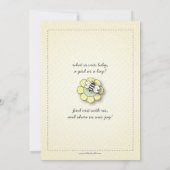 ハッピービーファミリーカッポルベイビージェンダーリビールパーティー 招待状 (裏面)