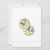 ハッピービーファミリーツインボーイズベビーシャワー招待状 招待状 (裏面)