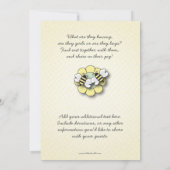 ハッピービーファミリー双子のジェンダーリビールベビーシャワー 招待状 (裏面)