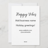 ハッピービーブクリスマスホリデーグリーティングビジネスy シーズンカード (裏面)