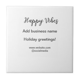 ハッピービーブクリスマスホリデーグリーティングビジネスy タイル