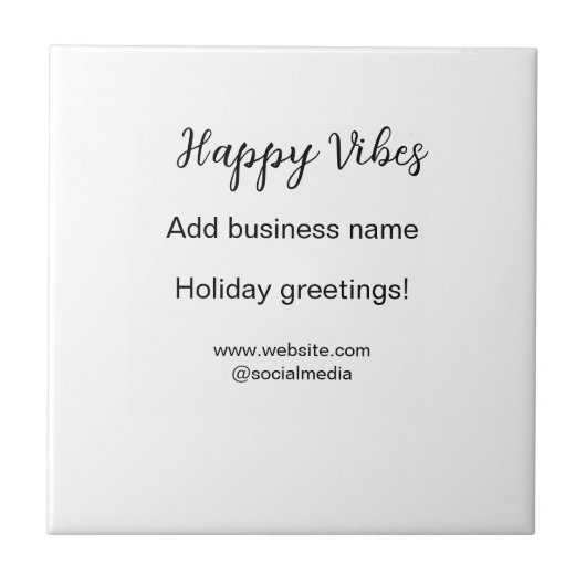 ハッピービーブクリスマスホリデーグリーティングビジネスy タイル (正面)