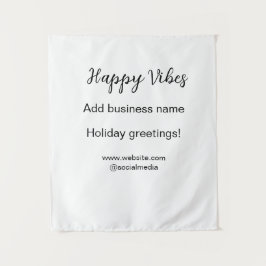 ハッピービーブクリスマスホリデーグリーティングビジネスy タペストリー