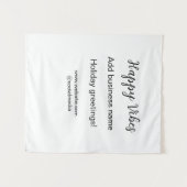 ハッピービーブクリスマスホリデーグリーティングビジネスy タペストリー (正面(横))