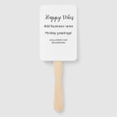 ハッピービーブクリスマスホリデーグリーティングビジネスy ハンドファン (裏面)