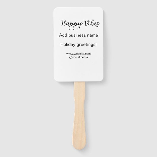 ハッピービーブクリスマスホリデーグリーティングビジネスy ハンドファン (正面)