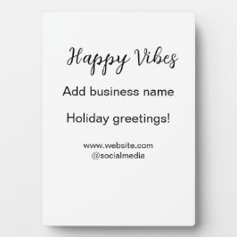 ハッピービーブクリスマスホリデーグリーティングビジネスy フォトプラーク