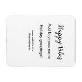 ハッピービーブクリスマスホリデーグリーティングビジネスy マグネット (横)