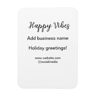 ハッピービーブクリスマスホリデーグリーティングビジネスy マグネット