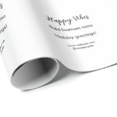 ハッピービーブクリスマスホリデーグリーティングビジネスy ラッピングペーパー (ロールコーナー)