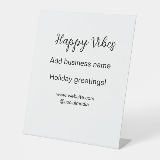 ハッピービーブクリスマスホリデーグリーティングビジネスy 台座サイン (正面)
