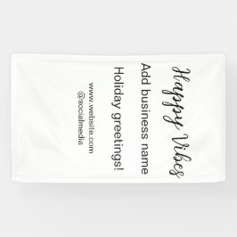 ハッピービーブクリスマスホリデーグリーティングビジネスy 横断幕