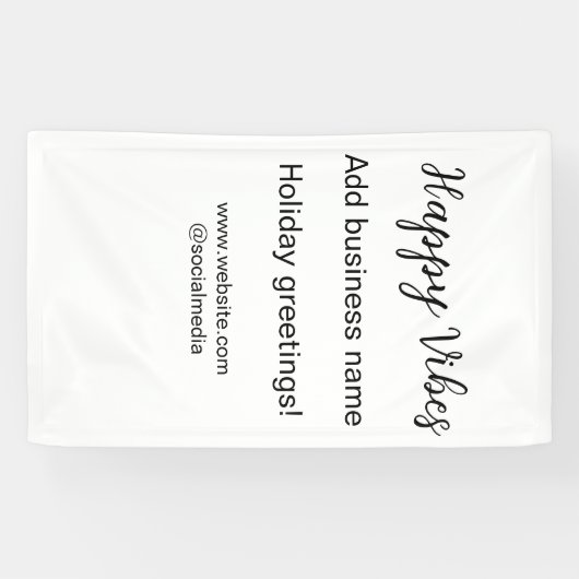 ハッピービーブクリスマスホリデーグリーティングビジネスy 横断幕 (横)