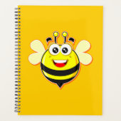 ハッピービーマンガかわいい黒と黄色のスケッチ プランナー手帳 (正面)
