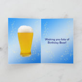 ハッピービールの日21日の誕生日カード カード (内部)