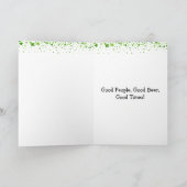 ハッピービールデイおもしろい誕生日カード カード (内部)