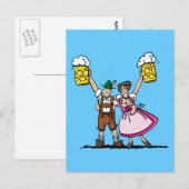 ハッピービールフェスティバルビールカップル ポストカード (正面/裏面)