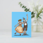 ハッピービール葉書フェスティバルカップル ポストカード (スタンド正面)