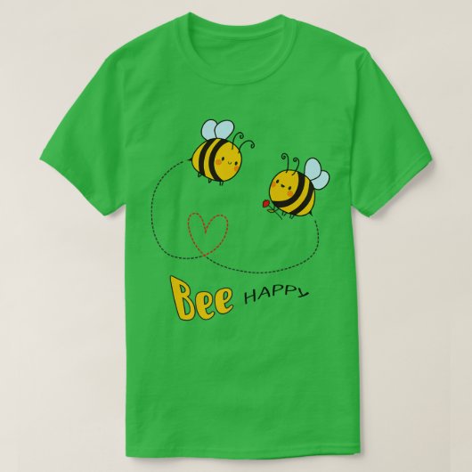 ハッピービー幸せビー恋人の養蜂家サマーホー Tシャツ (デザイン正面)