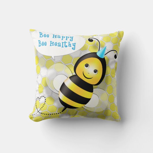 ハッピービー枕 クッション (正面)