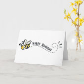 ハッピービー誕生日! カード (黄色い花)