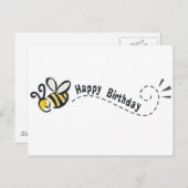 ハッピービー誕生日! ポストカード (正面/裏面)