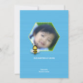 ハッピービー1st誕生日招待状と写真 招待状 (裏面)