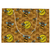 ハッピービー！かわいいハニービーラージ抱き枕 ラージペーパーバッグ (裏面)