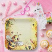 ハッピービー ペーパープレート (パーティー)