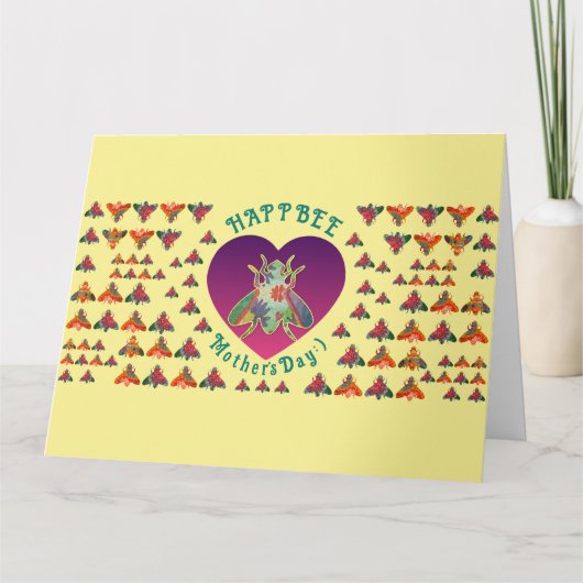 ハッピービー 母の日 カード (正面)