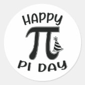 ハッピーピアデイ国立誕生日算数ギーク記号 ラウンドシール (正面)