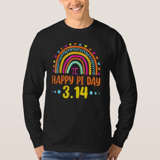 ハッピーピアデイ数学マス先生レオパードライ Tシャツ (正面)