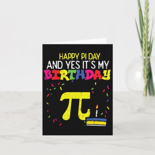 ハッピーピアデイ誕生日3.14デイスプーンギークメン カード (正面)