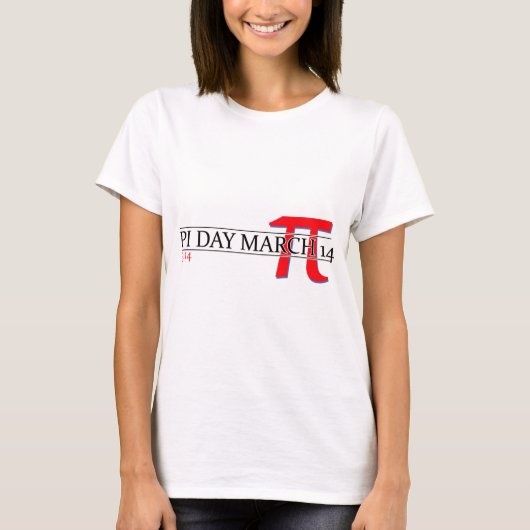 ハッピーピアデー3月14日 Tシャツ (正面)