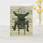 ハッピーピアニスト カード (黄色い花)