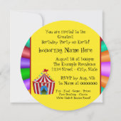 ハッピーピエロサーカスバースデーパーティー 招待状 (裏面)