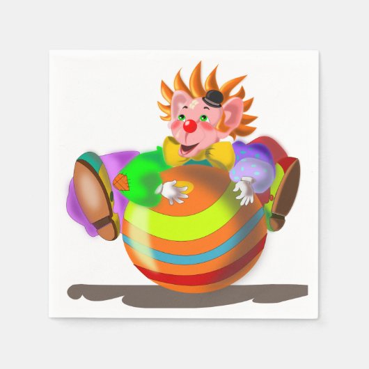 ハッピーピエロナプキンス スタンダードカクテルナプキン (正面)