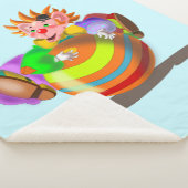 ハッピーピエロベビーシェルパブランケット – カスタマイズ可能 シェルパブランケット (3/4)