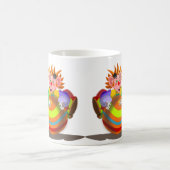 ハッピーピエロマグサーカス – あなたの色 – 文字 コーヒーマグカップ (中央)