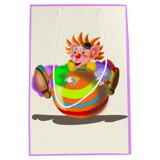 ハッピーピエロ抱き枕 ミディアムペーパーバッグ (正面)