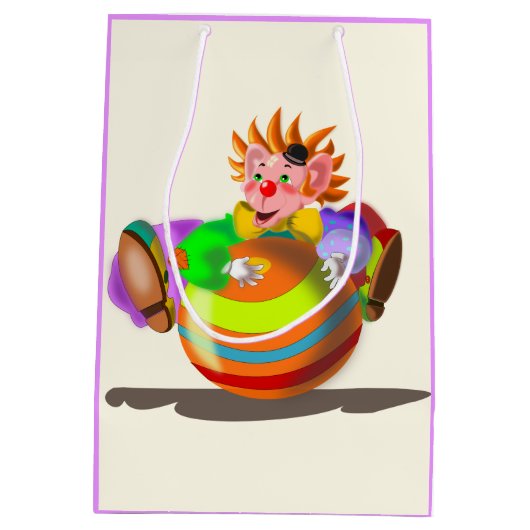 ハッピーピエロ抱き枕 ミディアムペーパーバッグ (裏面)