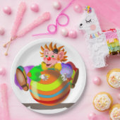 ハッピーピエロ紙プレート-カスタム文字カラー ペーパープレート (パーティー)