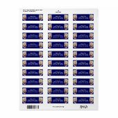 ハッピーピエロ顔フレーム差出人住所ラベル ラベル (フルシート)