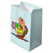 ハッピーピエロ-スマイル- おもしろい ミディアムペーパーバッグ (裏面アングル)