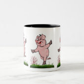 ハッピーピグツートーンコーヒーマグ ツートーンマグカップ (中央)